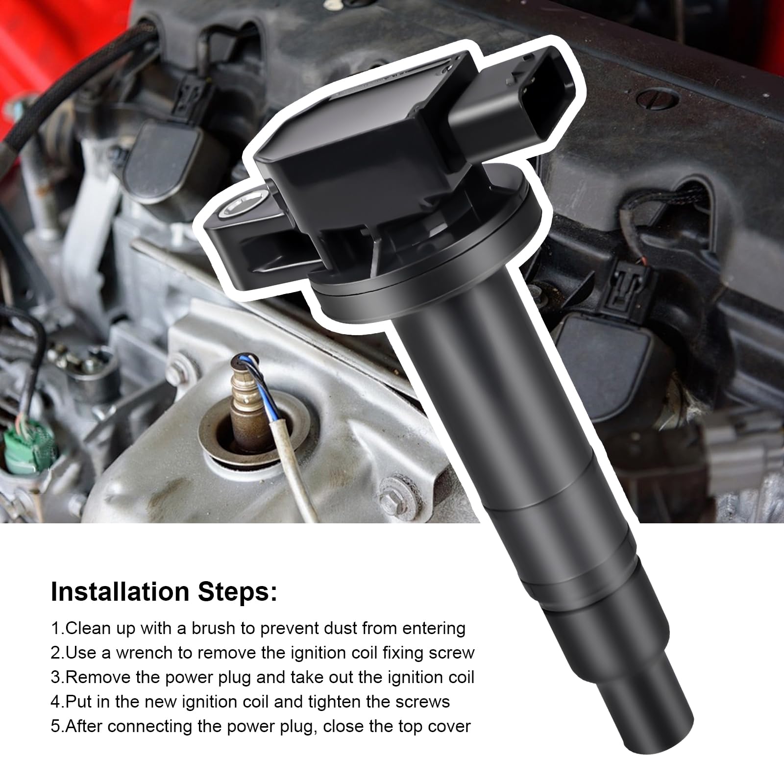 High-Performance Ignition Coil Compatible with Toyota Prius, Echo, Yaris, Scion XA & XB (2000-2010) - 1.5L Coil Pack Replacement for UF316, 90919-02240, UF316T, GN10312 - Perfect for Engine Tune-Up & Smooth Driving