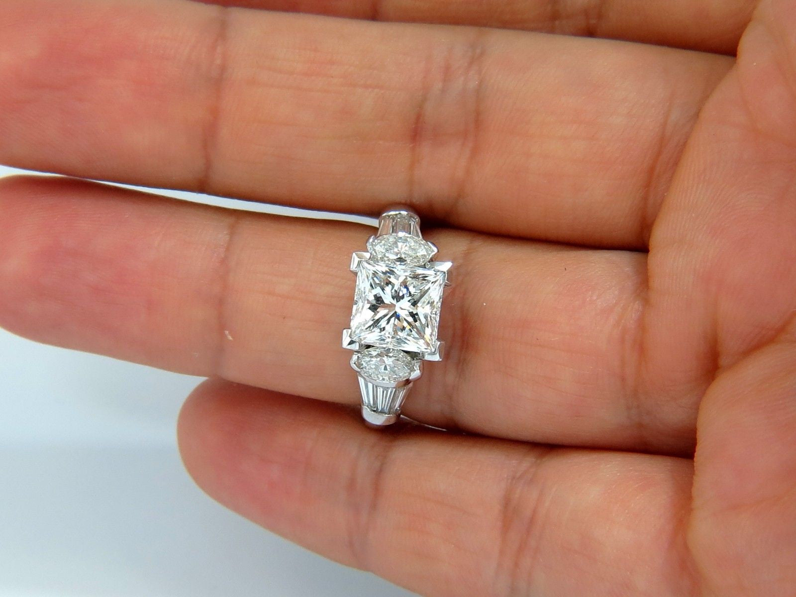 GIA Certified 4.77 Carat Princess Cut Diamond Engagement Ring - G/SI1 Platinum Setting - Perfect for Proposals, Anniversaries & Special Occasions
