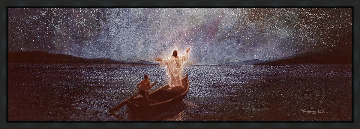 Calm and Stars Gallery Wrap Canvas - Stunning Night Sky Wall Art for Home Decor, Living Room, Bedroom & Office