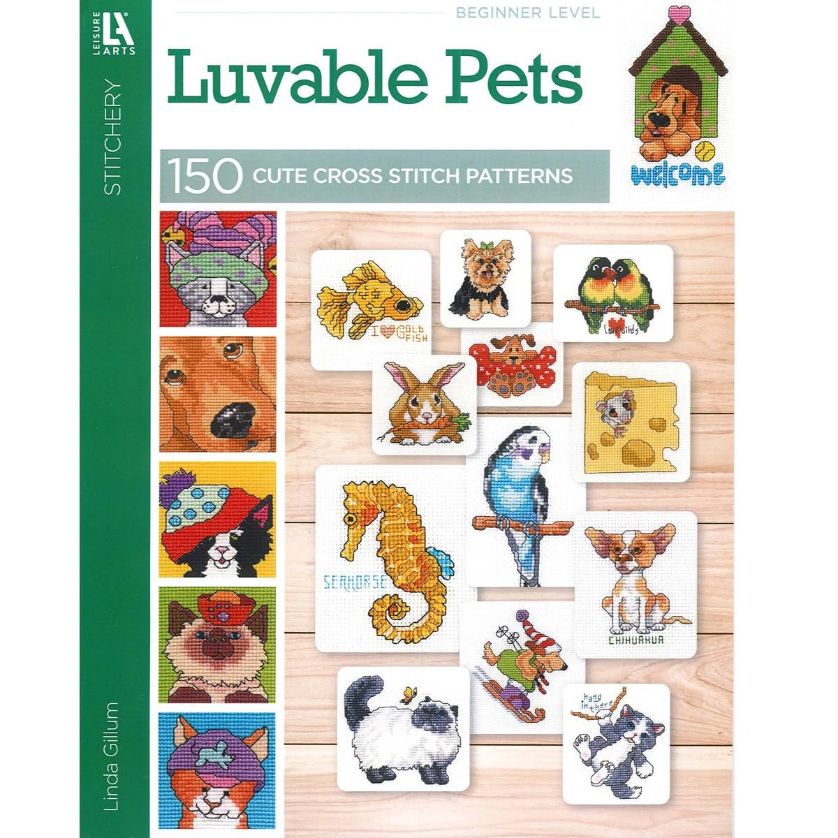 Leisure Arts Cross Stitch Luvable Pets Book - 50+ Adorable Pet Patterns for Beginners & Experts | Perfect for DIY Home Decor, Gifts & Craft Projects