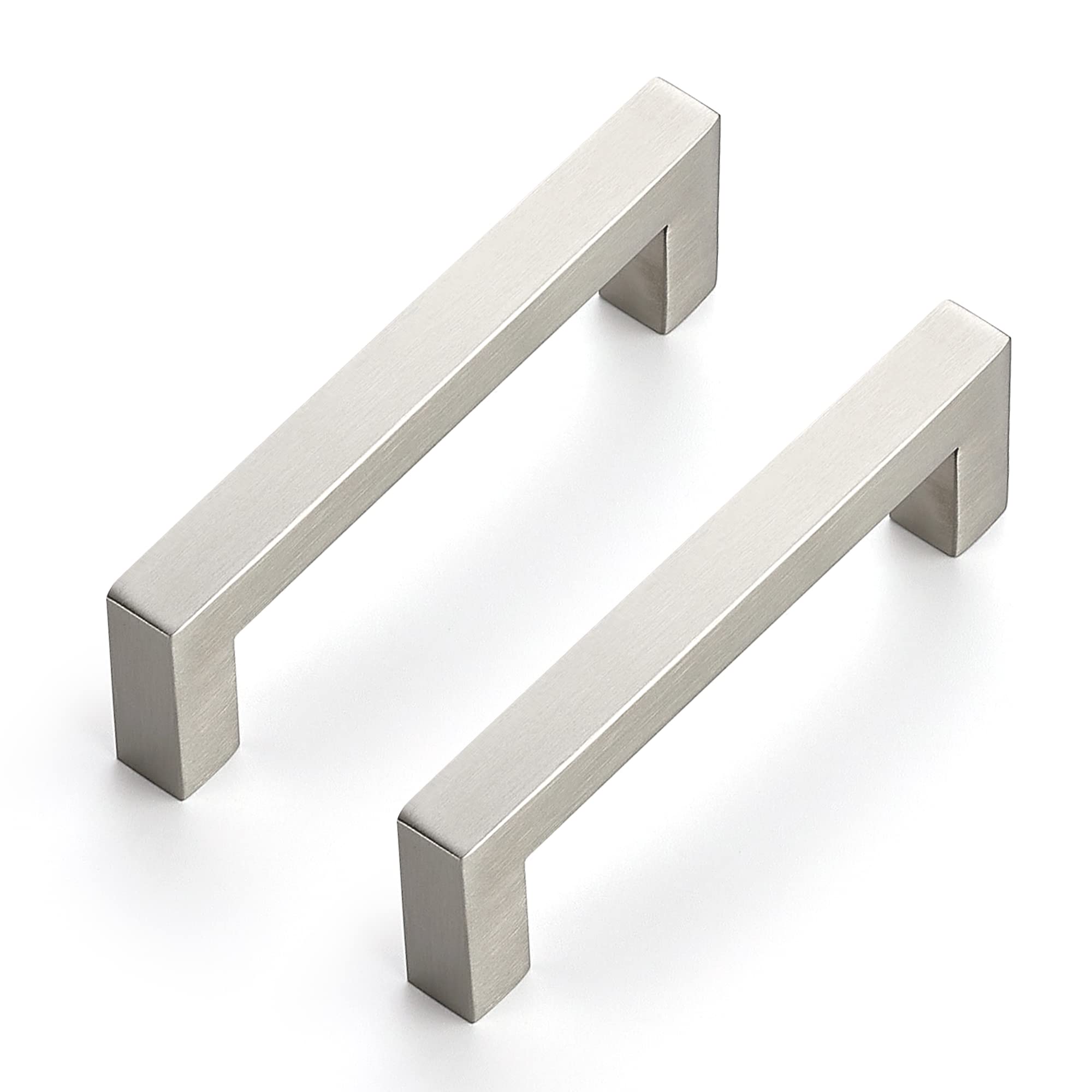 20 Pack 4 Inch Satin Nickel Cabinet Handles - Brushed Nickel Kitchen Drawer Pulls, Durable Cabinet Hardware for Modern Kitchens, Bathrooms & Office Furniture