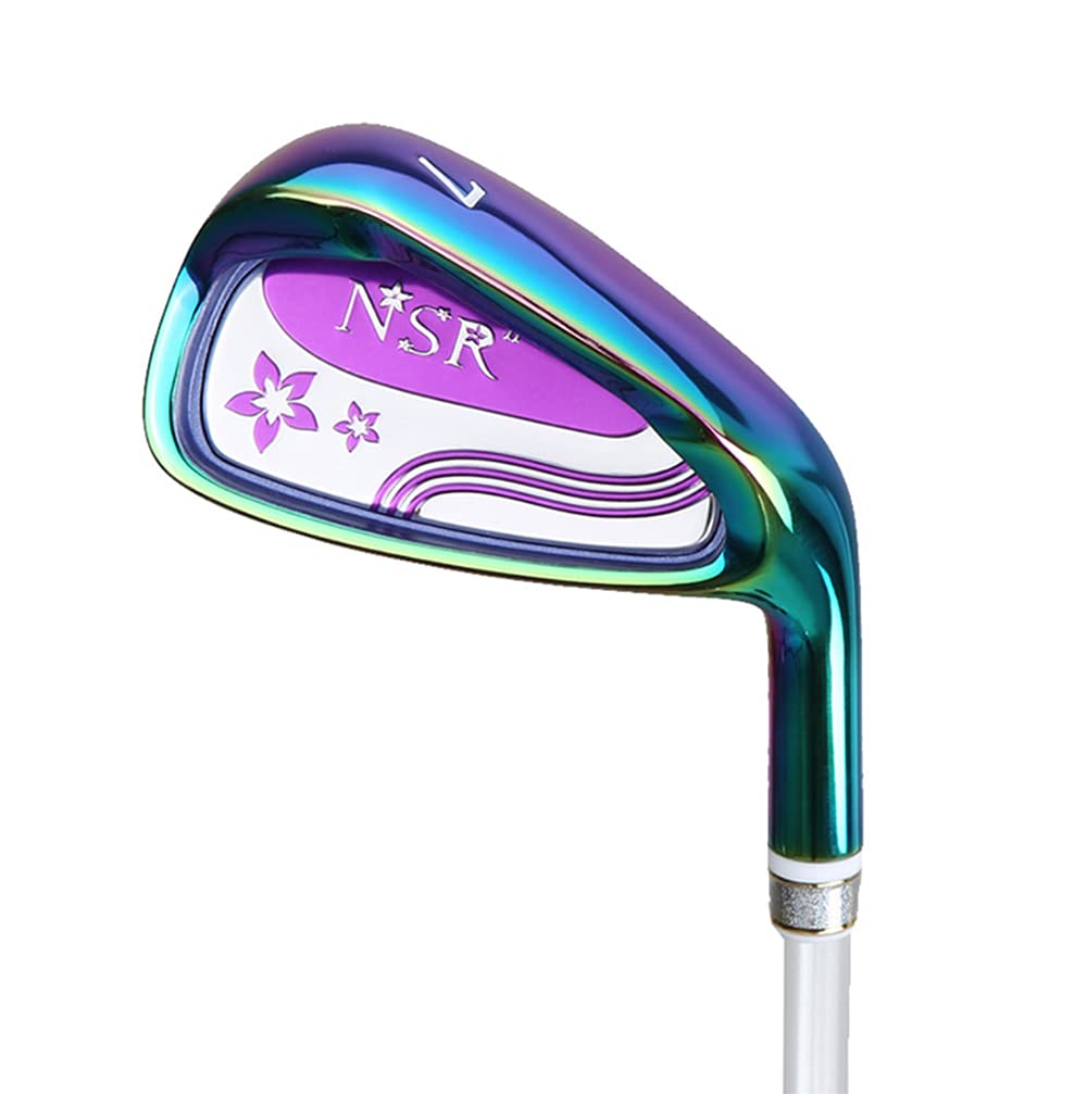 **Women's Right-Handed Golf 7 Iron Club with Graphite Shaft in Purple – Perfect for Beginners & Intermediate Golfers on the Course**