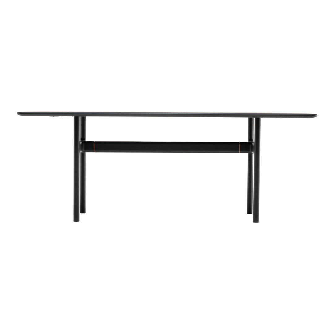 Brioni Modern Dining Table Set - Elegant 6-Seater Wooden Kitchen Table with Stainless Steel Legs for Home & Restaurant Use