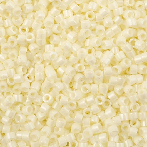 11/0 Delica Bead #2402 Opaque Cream Luster 5.2g - Premium Glass Seed Beads for Jewelry Making, Beading, Embroidery & DIY Crafts