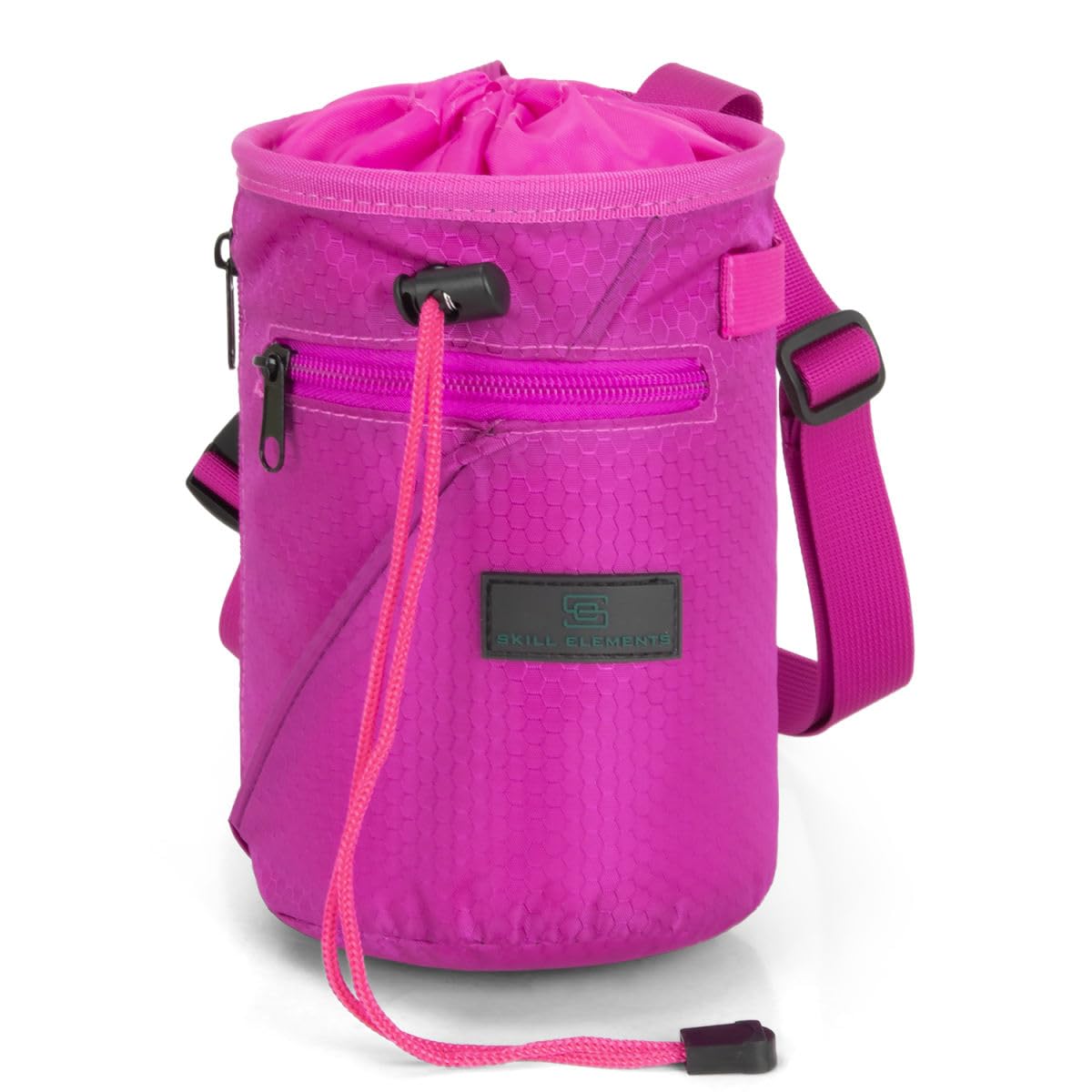 Premium Rock Climbing Chalk Bag with 2 Large Zippered Pockets - Durable Bouldering Chalk Bucket for Indoor & Outdoor Climbing Gyms