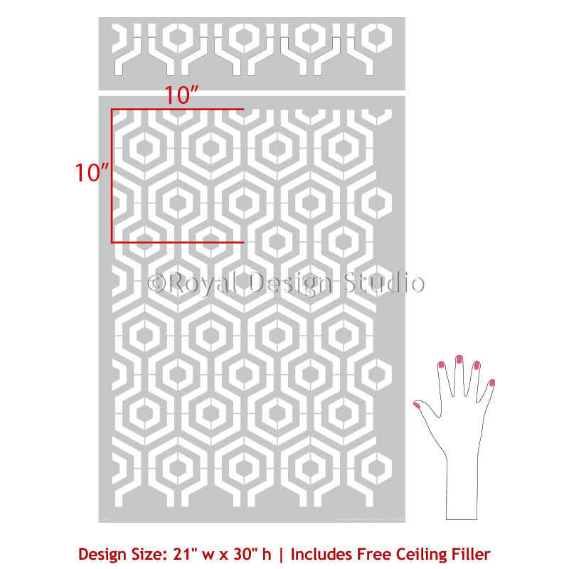 Target Allover Wall Stencil - Reusable DIY Painting Template for Home Decor, Geometric Patterns, Kids Room & Nursery Design - Perfect for Walls, Furniture, and Fabric Projects