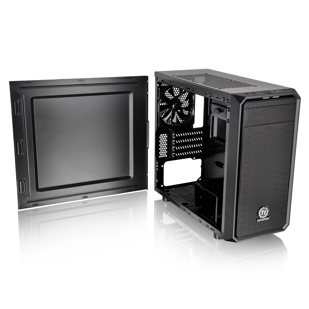 Thermaltake Versa H15 Black M-ATX Gaming PC Case - Compact Tower for High Performance Gaming & Workstation Builds - Perfect for Small Spaces & Home Offices