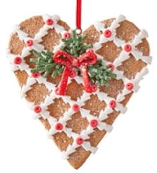 5 Pack Holiday Gingerbread Cookie Ornaments - Christmas Tree Decorations for Home, Party & DIY Crafts