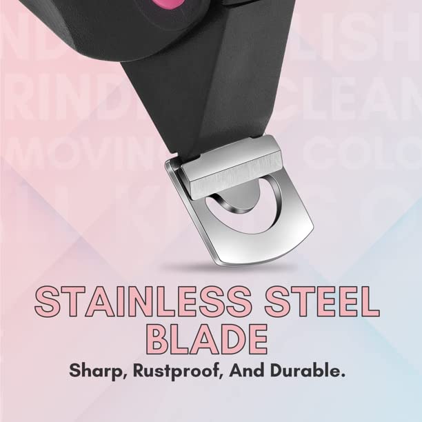 Professional Stainless Steel Acrylic Nail Clippers - Sharp Gel & Fake Nail Cutter for Tips, Artificial Nails - Durable Manicure Tool for Salon & Home Use (Multicolor)