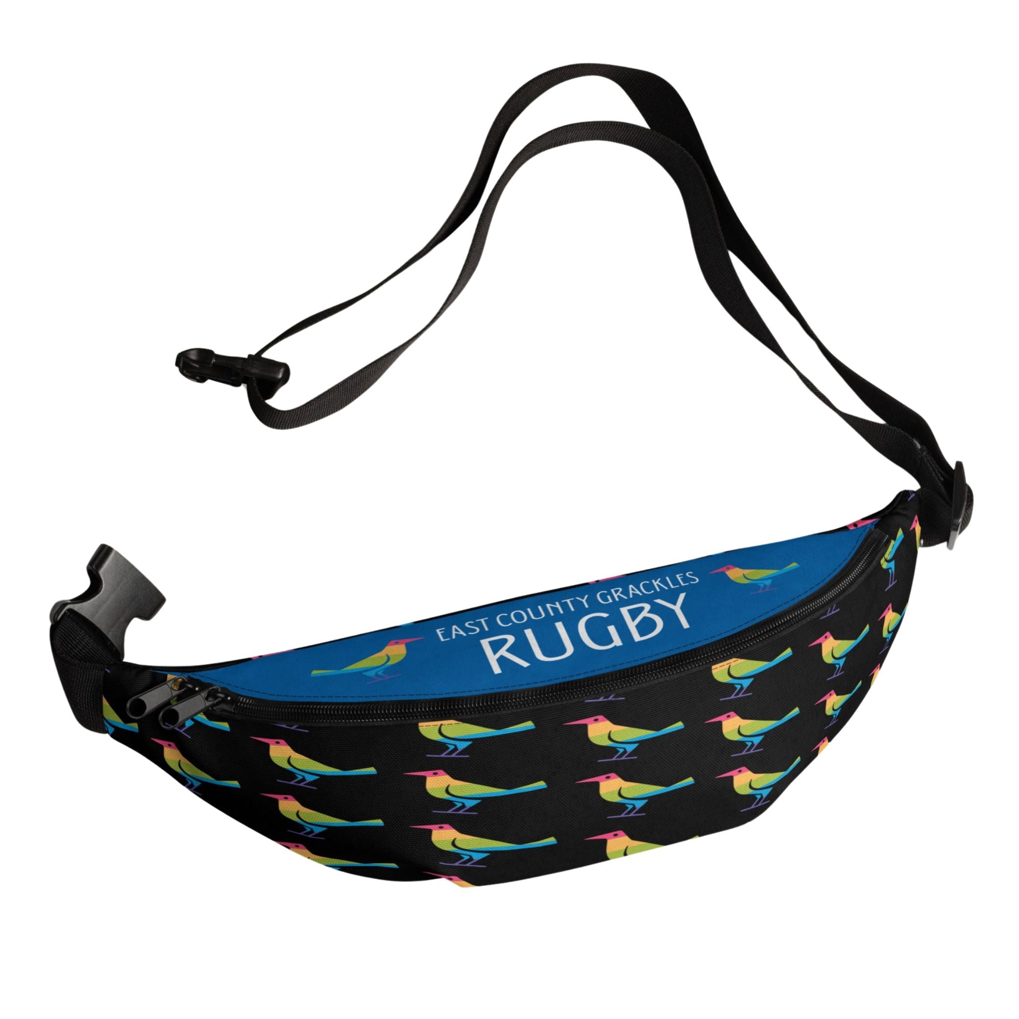 East Co. Grackles Fanny Pack - Waterproof Waist Bag for Men & Women - Hands-Free Crossbody Bum Bag for Hiking, Running, Travel & Outdoor Activities