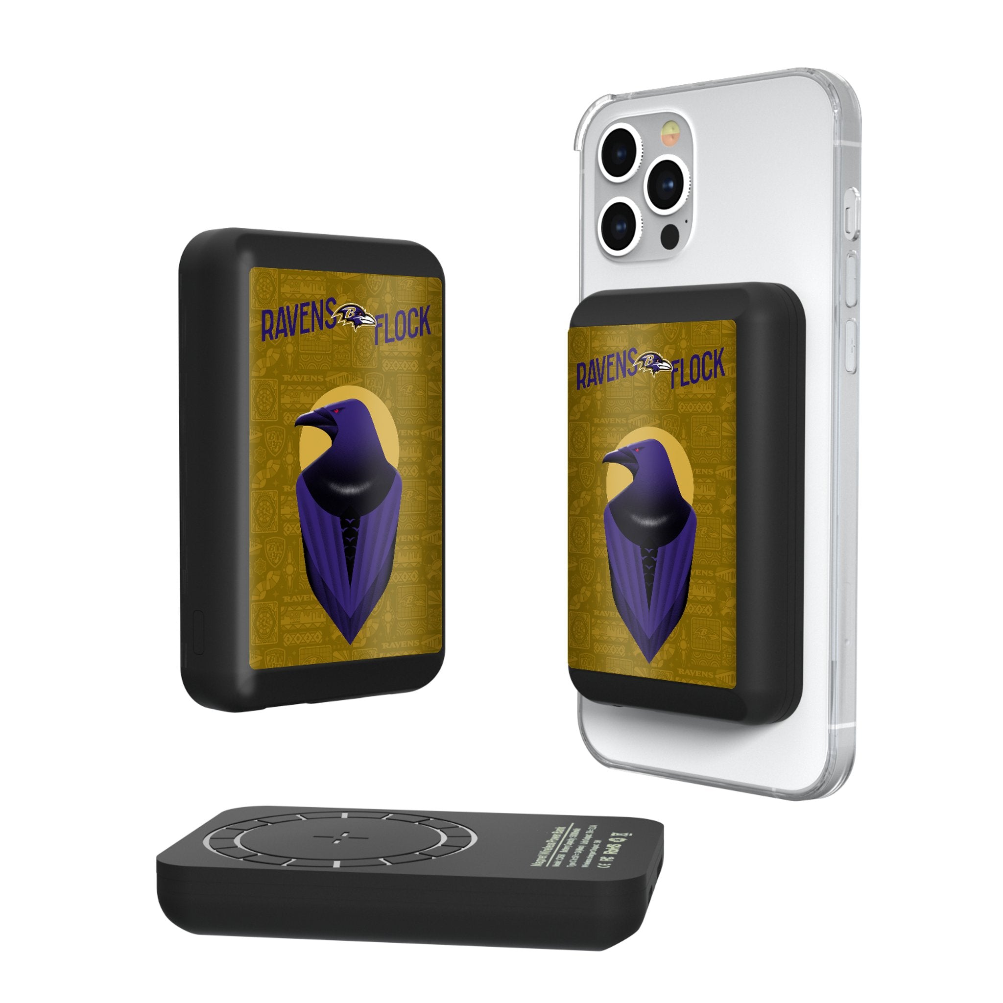 Baltimore Ravens 2024 Limited Edition Wireless Magnetic Power Bank - Fast Charging Portable Battery for iPhone, Android - Perfect for NFL Games, Travel & Outdoor Adventures