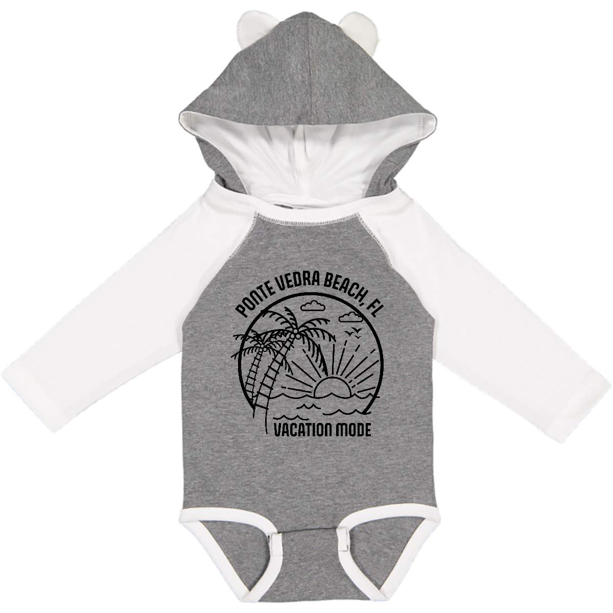 Inktastic Summer Vacation Mode Ponte Vedra Beach Florida Long Sleeve Baby Bodysuit - Perfect for Beach Trips, Family Photos & Casual Outings