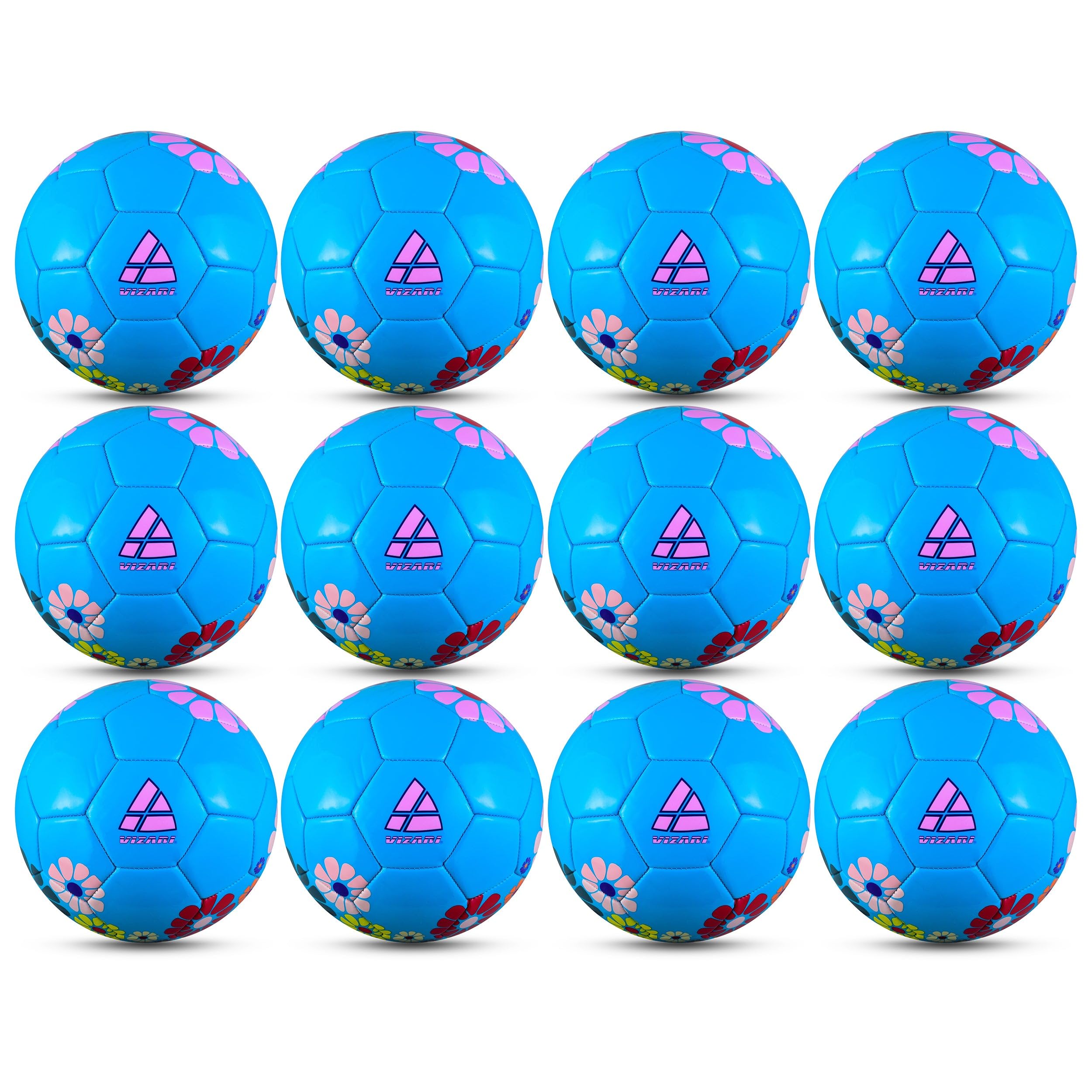 Vizari Youth Soccer Ball - Durable 32-Panel Football for Kids, Toddlers & Youth | Butyl Bladder for Long-Lasting Air Retention | Perfect for Outdoor Play, Training, Games & Gifts (Pack of 1, 6 or 12) | Ideal for Backyard, School, Park & Team Practice