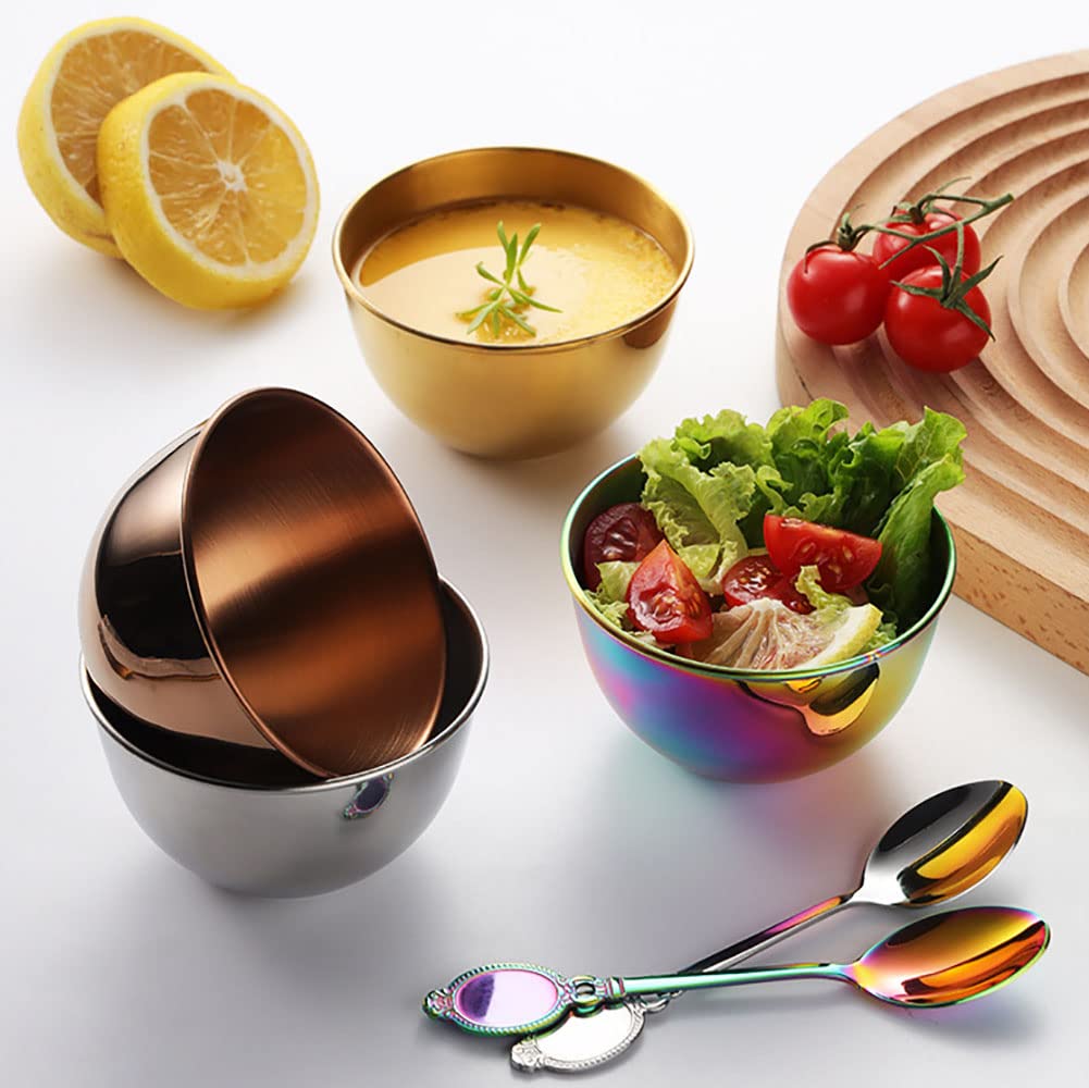8-Pack Stainless Steel Mini Dessert Bowls - 3.35