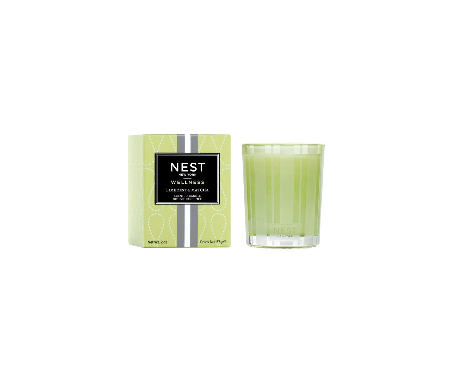 Nest Lime Zest & Matcha Scented Candle - Aromatherapy for Relaxation, Yoga & Home Decor | Fresh Citrus Green Tea Fragrance
