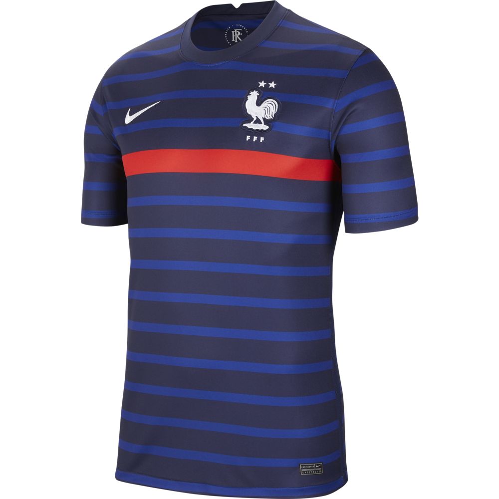 Nike France 2020 Stadium Home Men's Soccer Jersey - Authentic Football Shirt for Fans & Players - Perfect for Matches, Training & Casual Wear