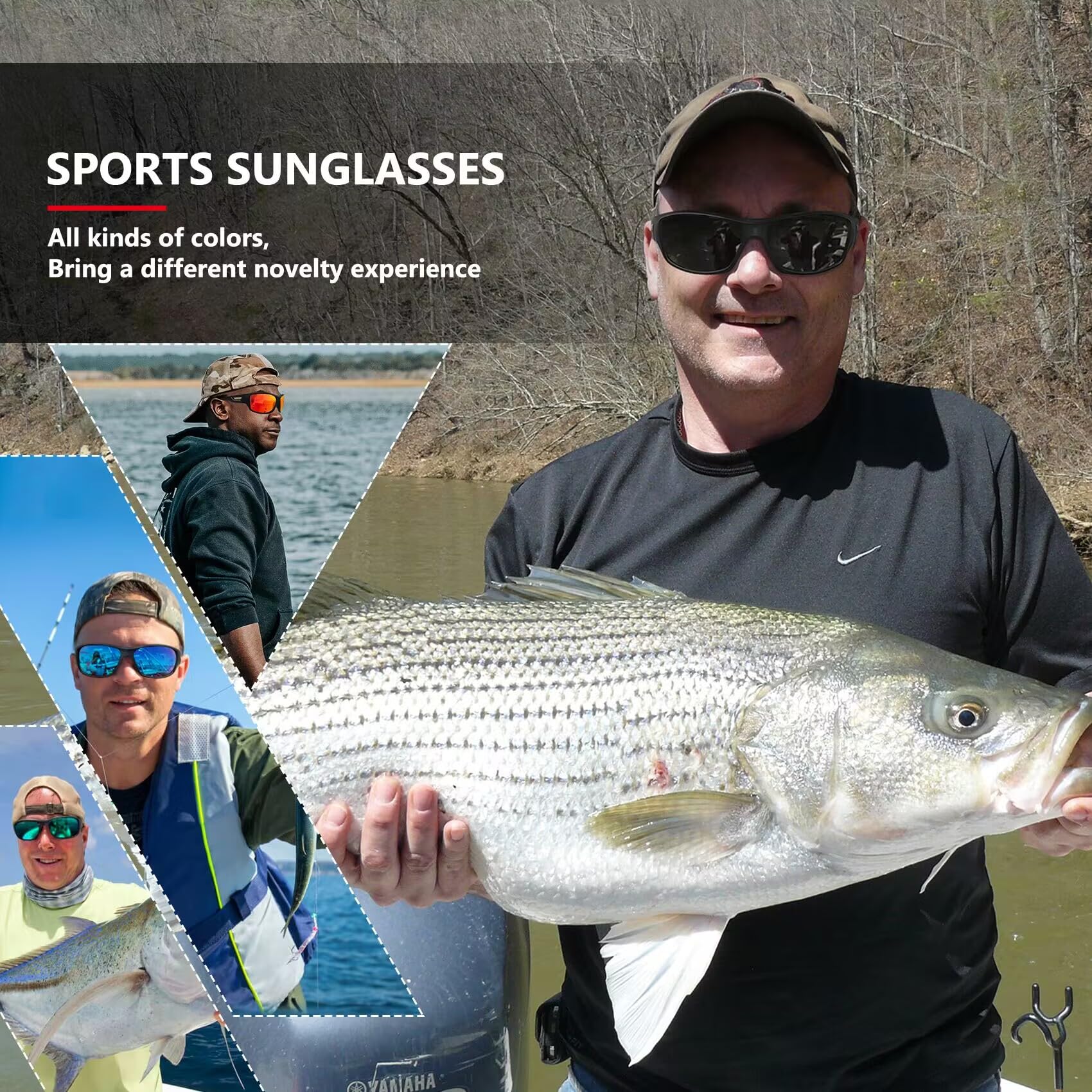 MEETSUN Polarized Sports Sunglasses for Men & Women - UV400 Protection Wrap Around Sunglasses for Driving, Cycling, Fishing & Outdoor Activities | Lightweight & Shatterproof for All-Day Comfort