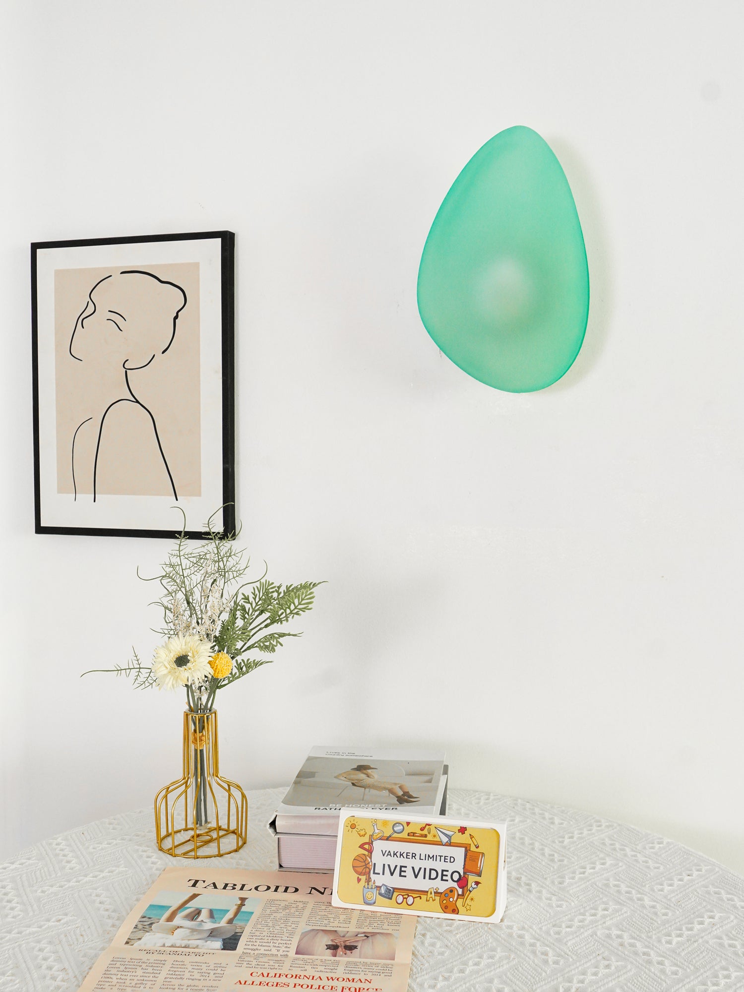 Modern Bubble Glass Wall Lamp - Sleek LED Sconce Lighting for Bedroom, Living Room & Hallway - Energy Efficient Decorative Wall Light for Home & Office