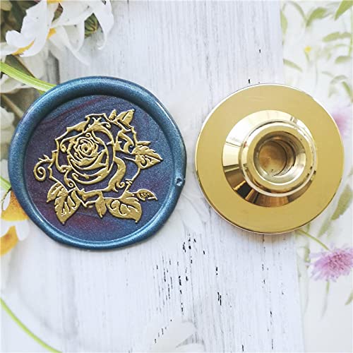 Copper Wax Seal Stamp Set - Elegant Rose & Leaf Design for Wedding Invitations, Envelopes, and DIY Crafts | Perfect for Bridal Shower, Anniversary, and Special Occasions