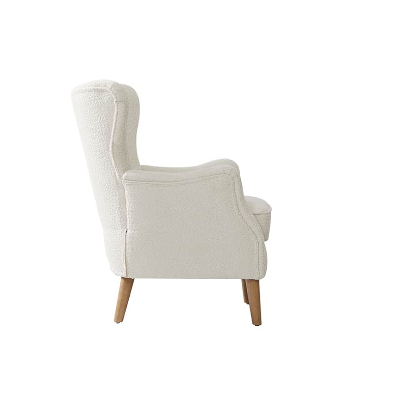 Dorothy Upholstered Armchair with Solid Rubber Wood Frame & Sturdy Legs - Perfect for Living Room, Bedroom, or Home Office Seating