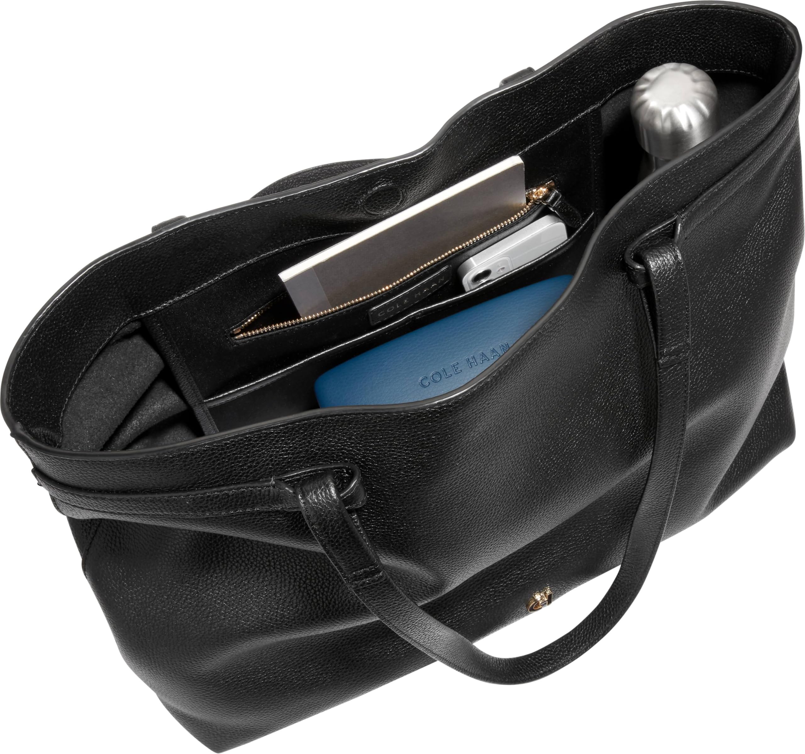 Cole Haan Women's Essential Soft Tote Bag - Lightweight Leather Shoulder Handbag for Work, Travel & Everyday Use