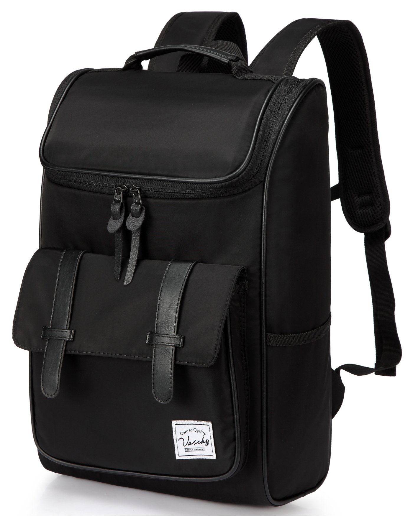 VASCHY Vintage Waterproof Backpack for Men - 15.6