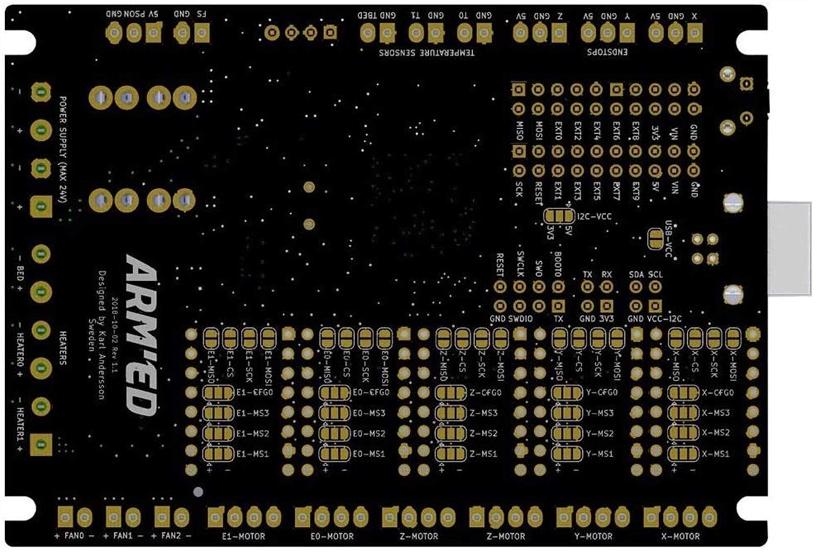 STM32 3D Printer Motherboard with TMC2209 Stepper Drivers - Marlin 2.0 Firmware for Prusa i3 MK3/S MK3S+ Upgrade | High-Precision Printing for DIY 3D Printers & Maker Projects