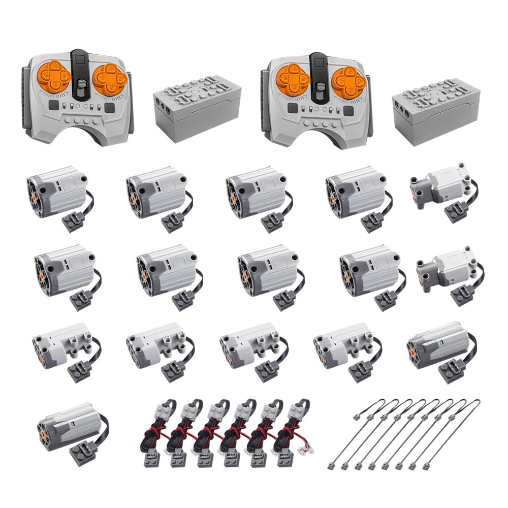 Uook 16-Piece L XL M Servo Motor Set with 2.4G & App Remote Control - Fast Charging Power Supply Kit for Le High-Tech RC Cars - Perfect for Racing, Drifting & DIY Robotics Projects
