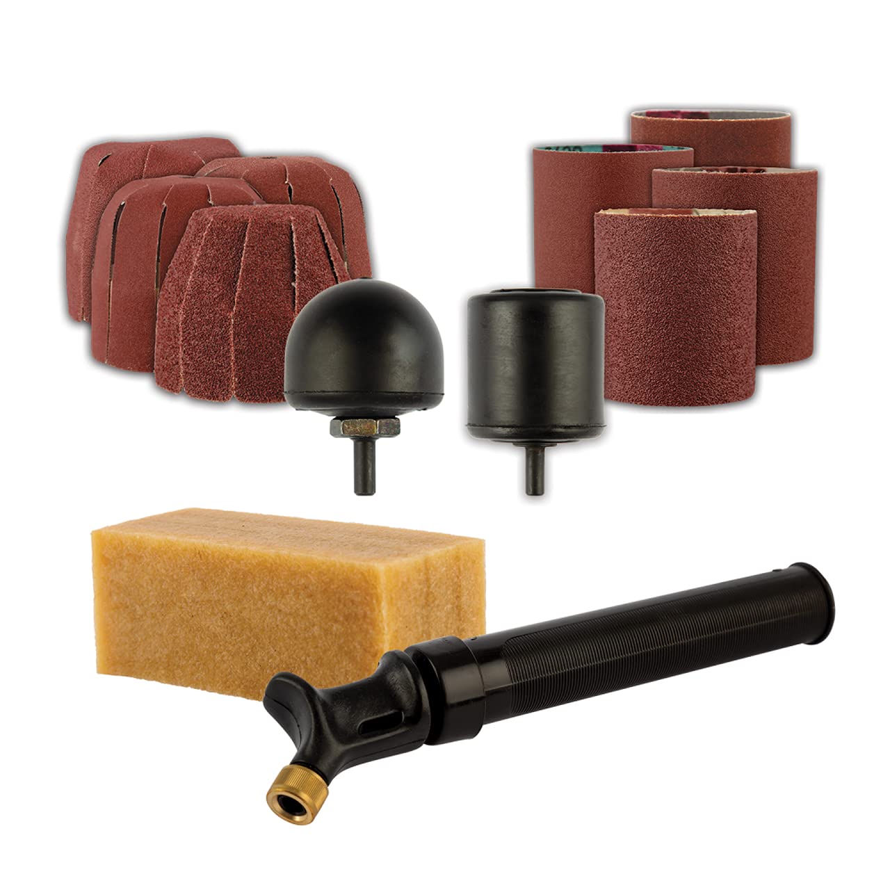 King Arthur’s Tools Patented Guinevere Basic Sanding Kit - Woodworking, Shaping & Finishing Tool - Fits 0-3/8