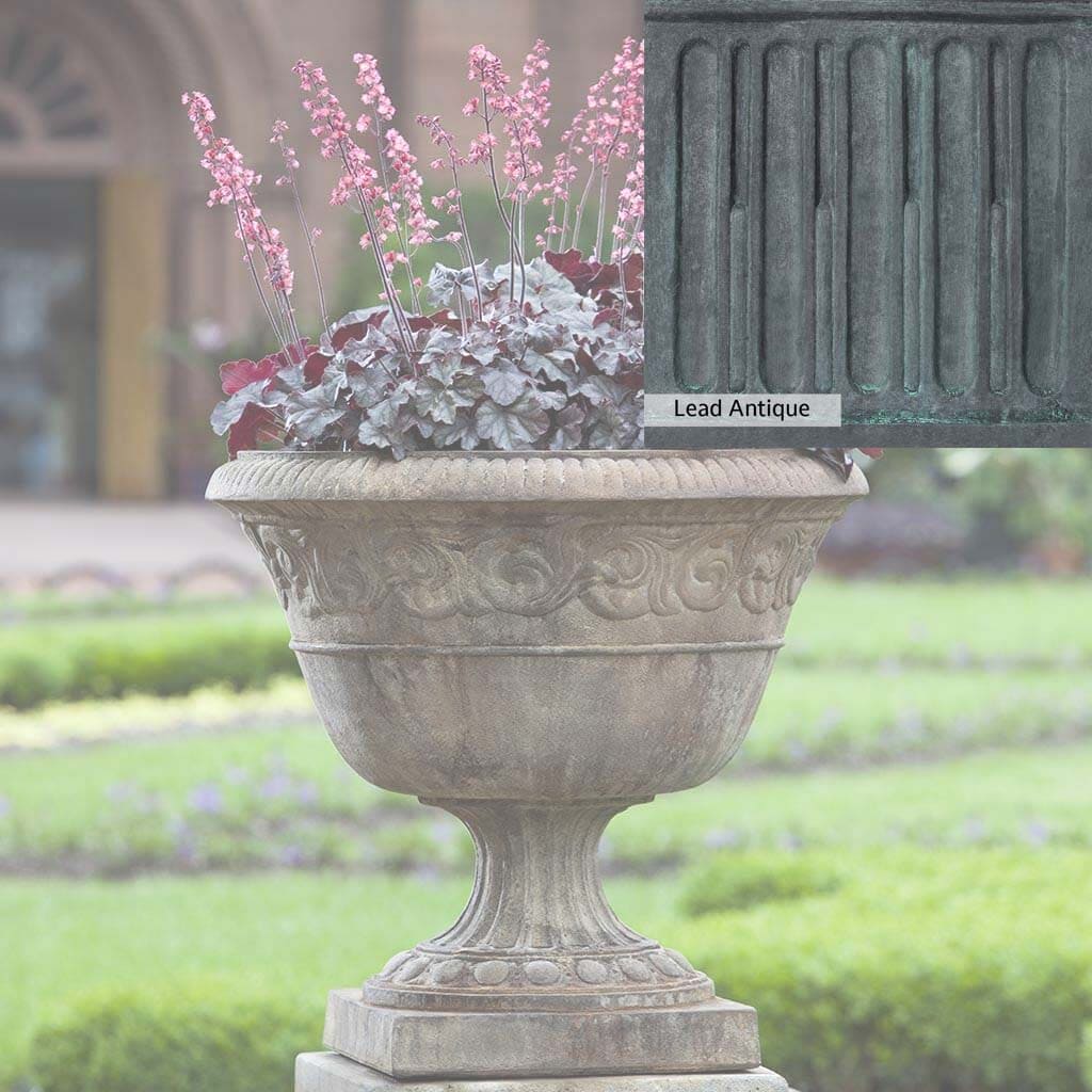 Campania International Smithsonian Foliated Scroll Urn - Classic Garden Planter for Outdoor Decor, Patio, and Landscaping | Elegant Floral Display for Home & Garden
