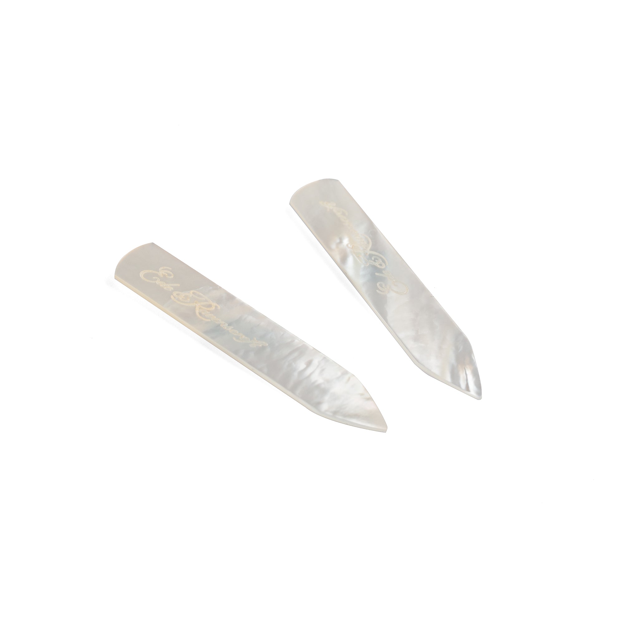 Pearlized Collar Stays for Men - Elegant Mother of Pearl Shirt Accessories for Formal Wear & Business Attire