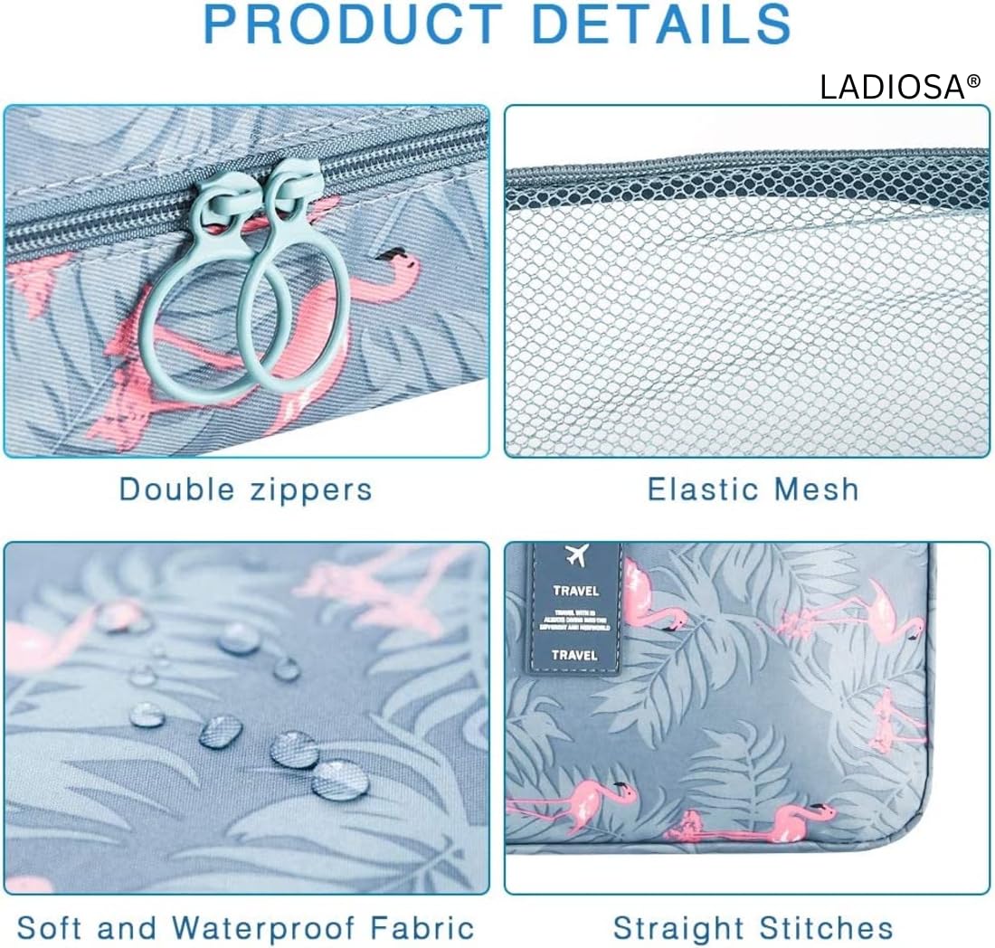 Ladiosa Women's Travel Toiletry Bag - Blue for Essentials & Accessories