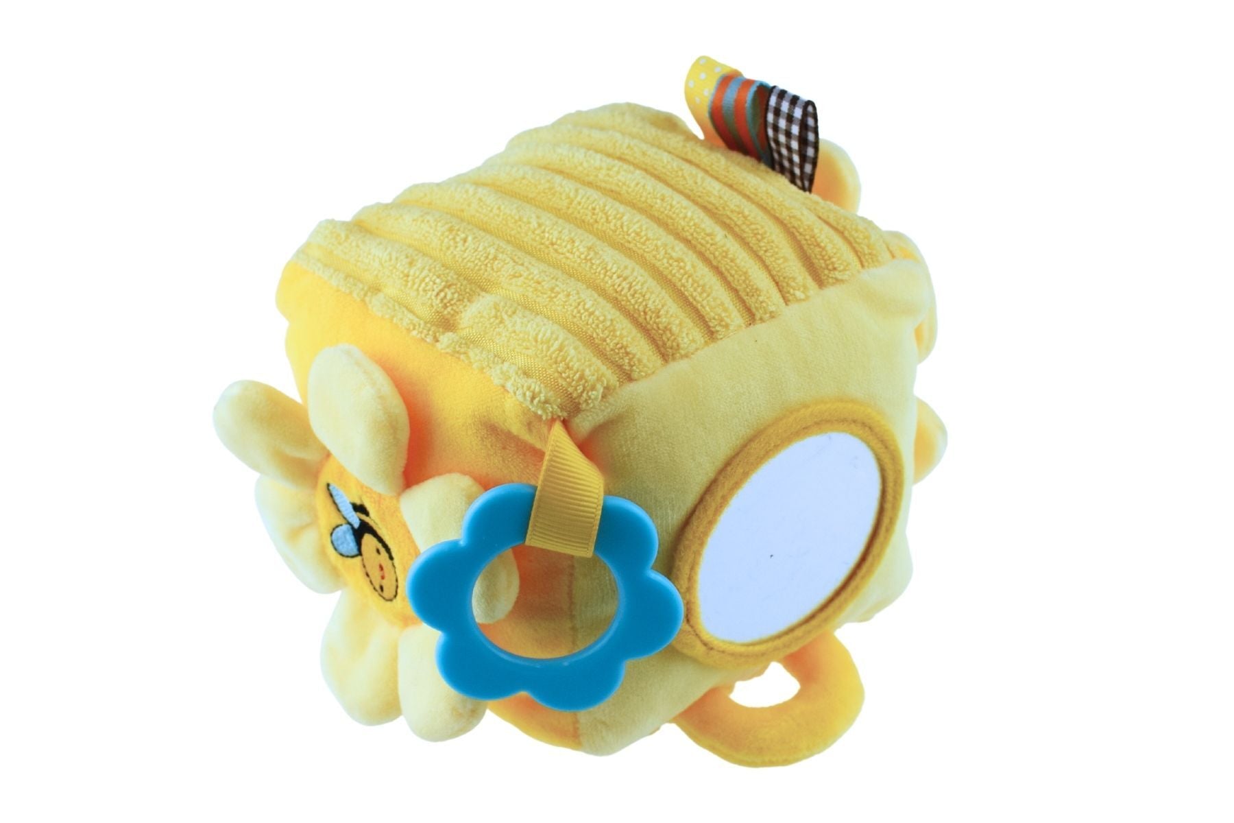 Snuggle Buddy Hunny Bee Soft Plush Toy - Cute & Cuddly Discovery Cube for Babies & Toddlers - Perfect for Playtime, Sensory Learning & Nursery Decor