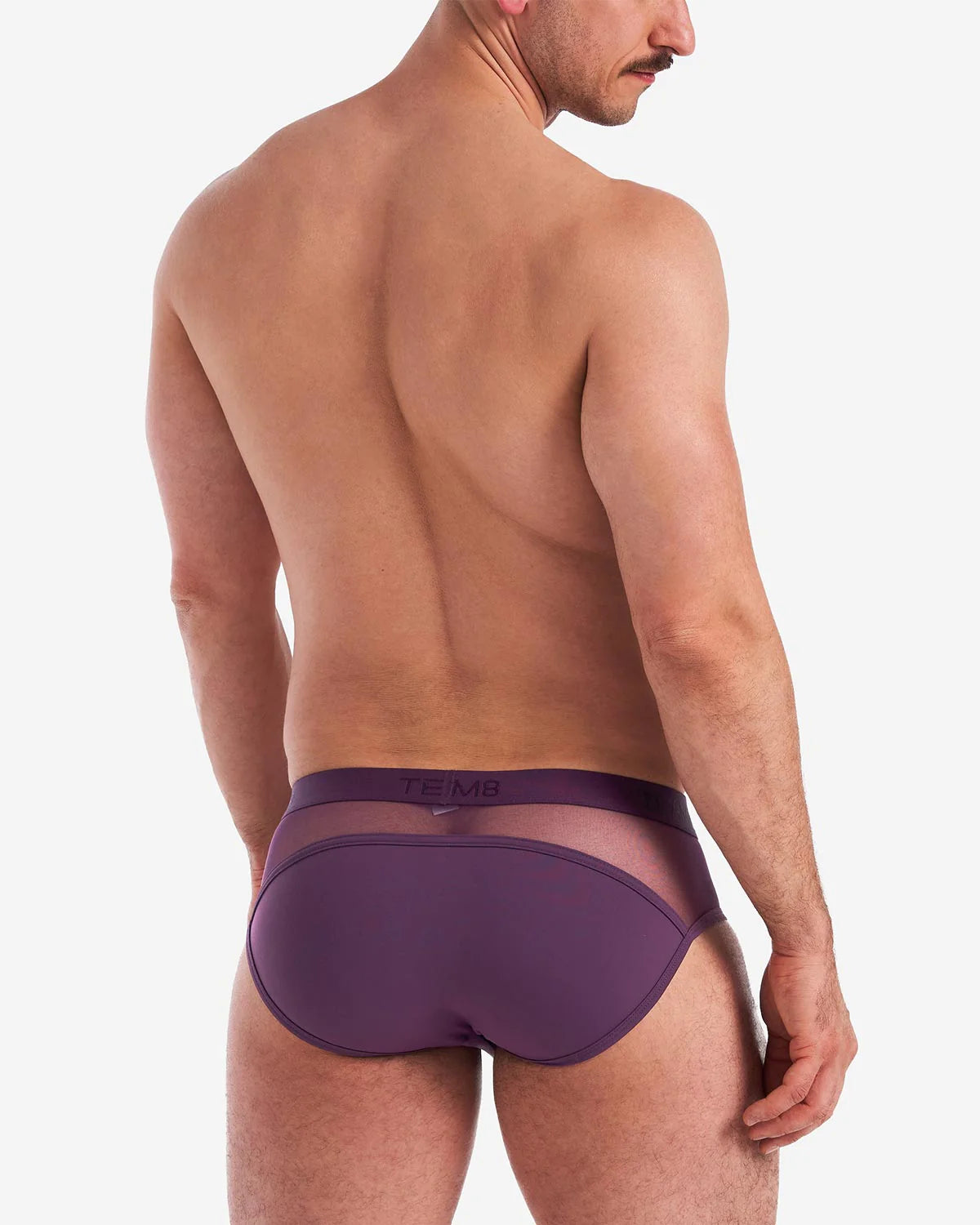Teamm8 Score Sheer Brief Mesh Underwear for Women - Plum Purple Lingerie for Comfort & Style | Perfect for Sleepwear, Lounge & Everyday Wear