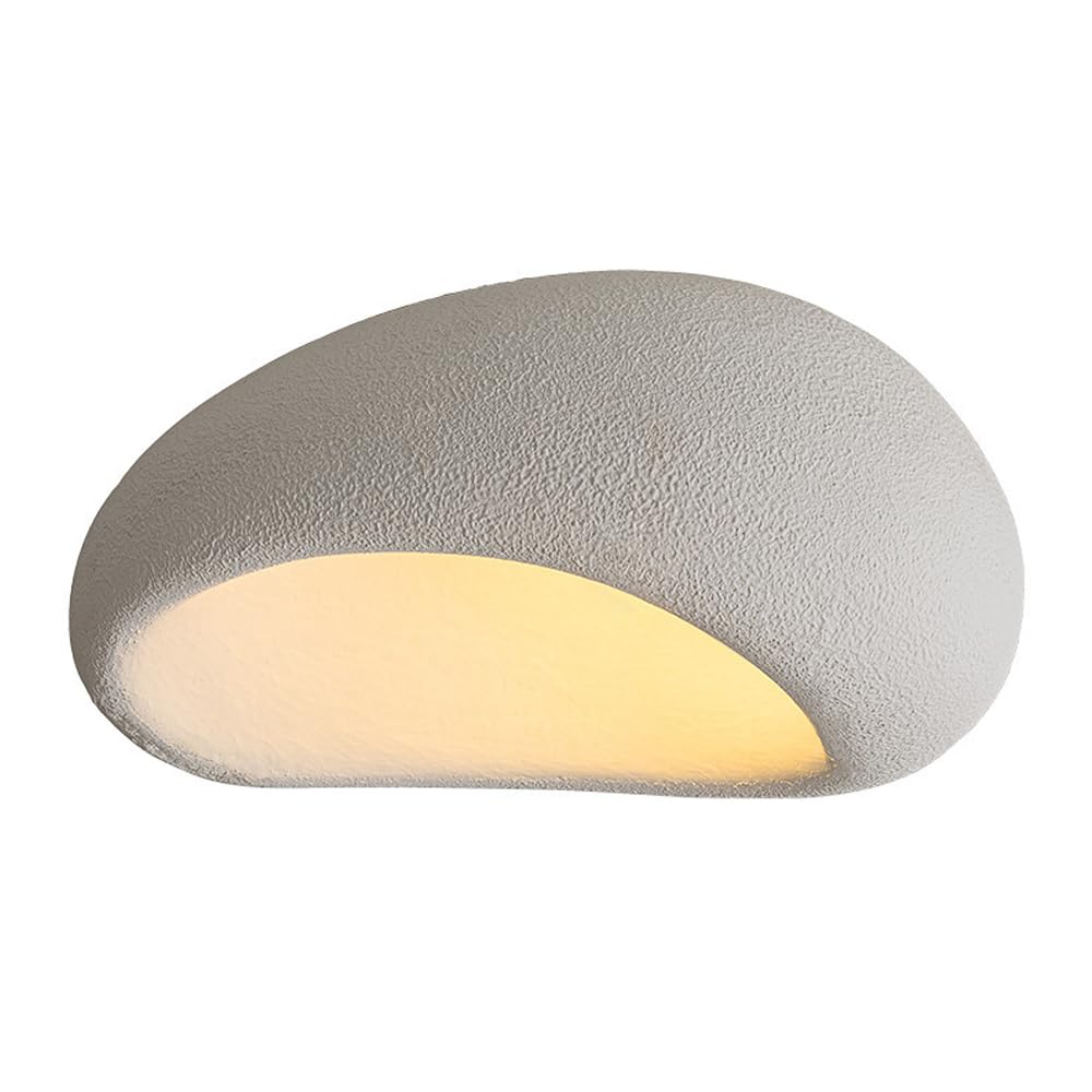 Nordic Minimalist Wabi Sabi Ceiling Lamp - Cream Chandelier for Bedroom & Restaurant Decor - E27 Semi Flush Mount Lighting