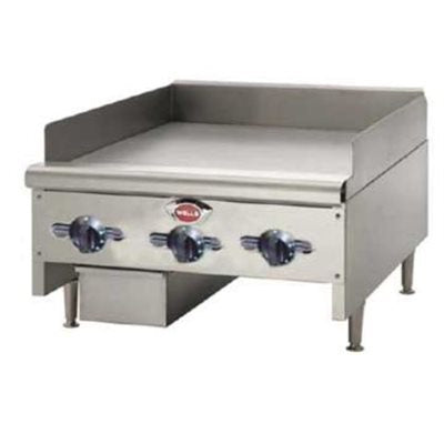Wells 36-Inch Commercial Griddle with Hi-Lo Controls - 90,000 BTU Natural Gas Countertop Griddle for Restaurants, Diners & Food Trucks - Perfect for Pancakes, Burgers & Breakfast Cooking