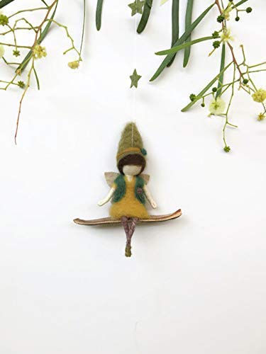 Handmade Waldorf Birthday Ornament for Boys - Unique Wooden Toy Gift for Kids, Christmas Tree Decor & Nursery Room Decoration