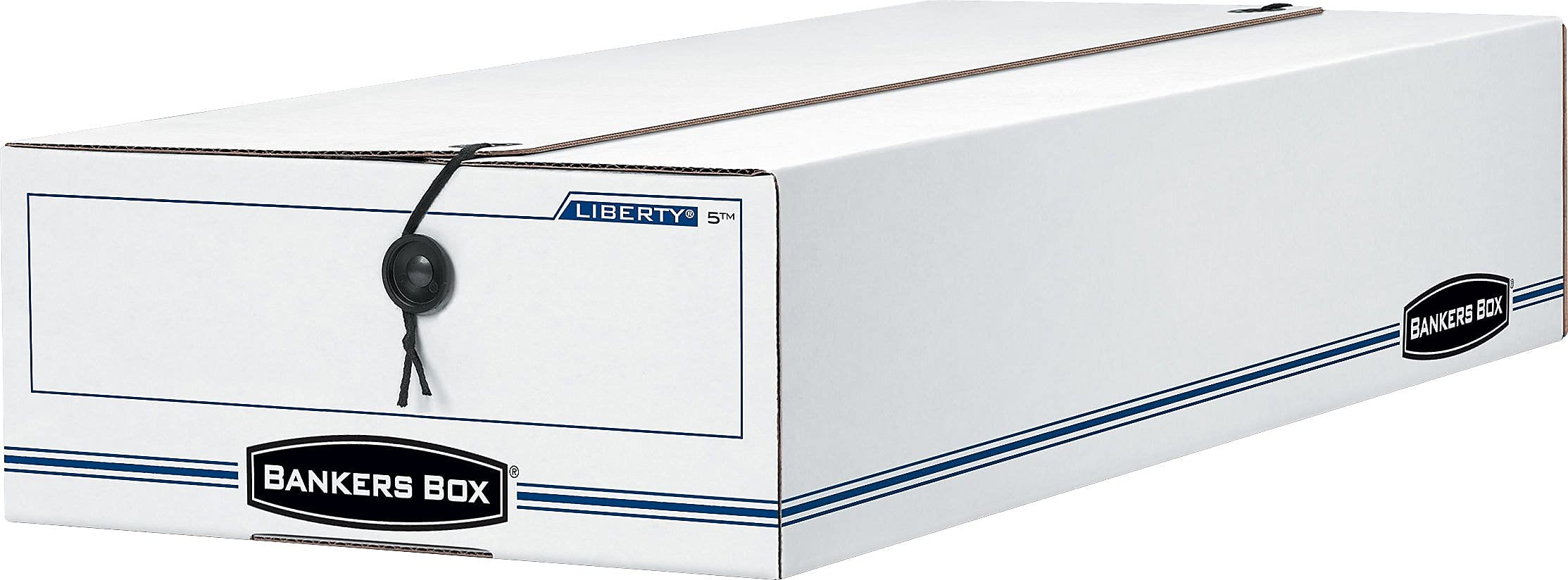 Bankers Box 00002 Check and Deposit Slip Storage Box - 9 x 23 x 4 Inches, Pack of 12 - Secure Document Organizer for Bank Checks, Receipts & Financial Records - Perfect for Office, Home & Business Filing Systems