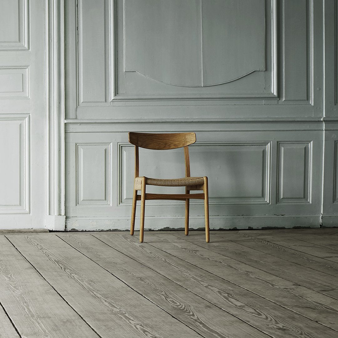 Carl Hansen & Son CH23 Wegner Chair - Mid-Century Modern Dining Chair for Home & Office - Scandinavian Design with Teak Wood & Paper Cord Seat