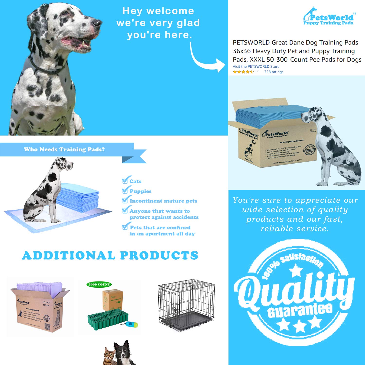 PETSWORLD Extra Large 36