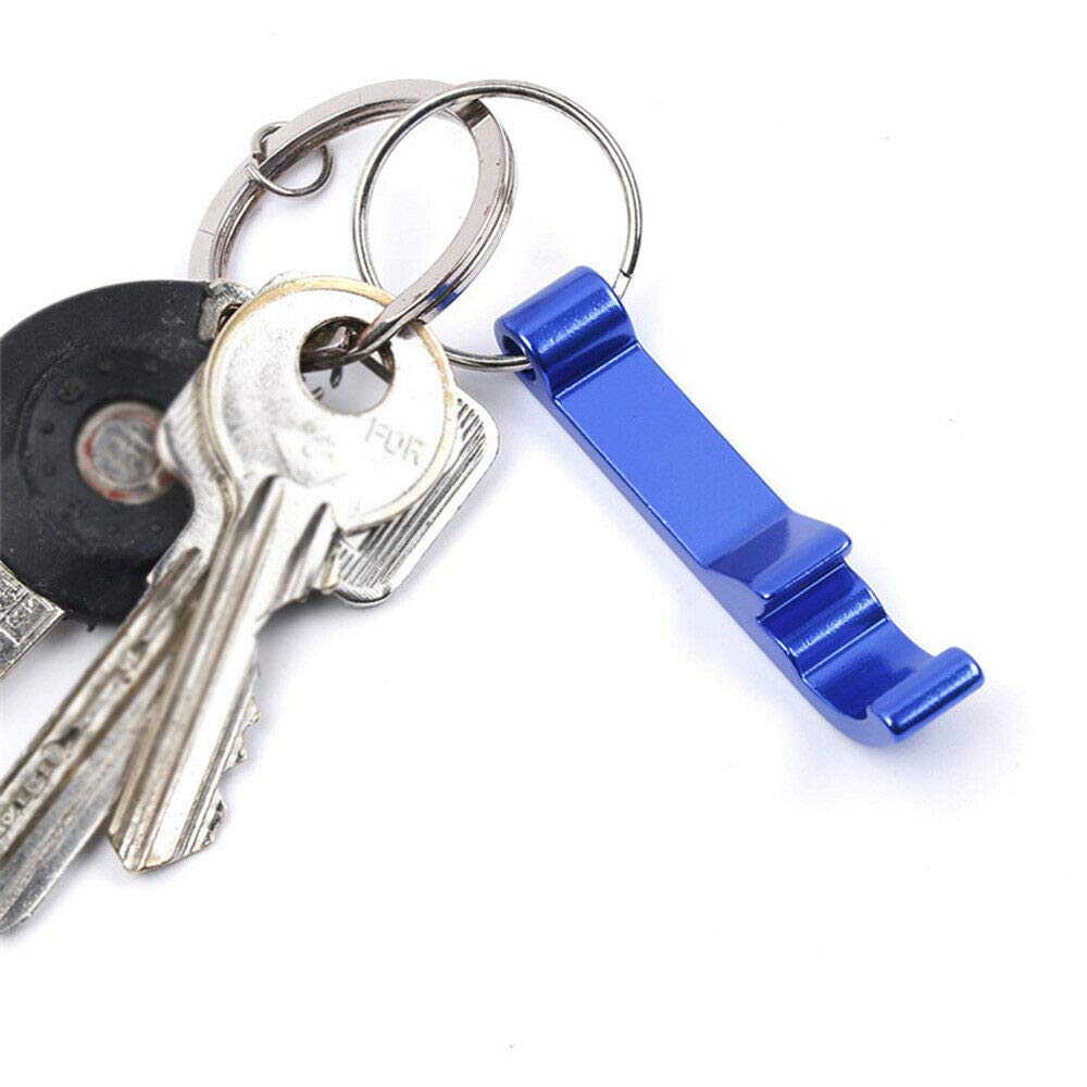 20PCS Portable Aluminum Alloy Bottle Opener Keychain - Mini Pocket Keyring for Beer, Soda & Wine (Purple) - Perfect for Camping, Travel, Parties & Gifts