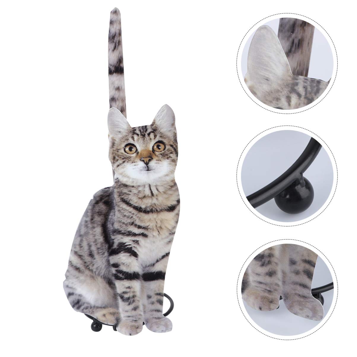 DOITOOL Cast Iron Cat Napkin Holder - Grey Freestanding Paper Towel Dispenser & Tissue Stand for Countertop, Dining Table - Perfect for Kitchen, Restaurant, and Home Decor