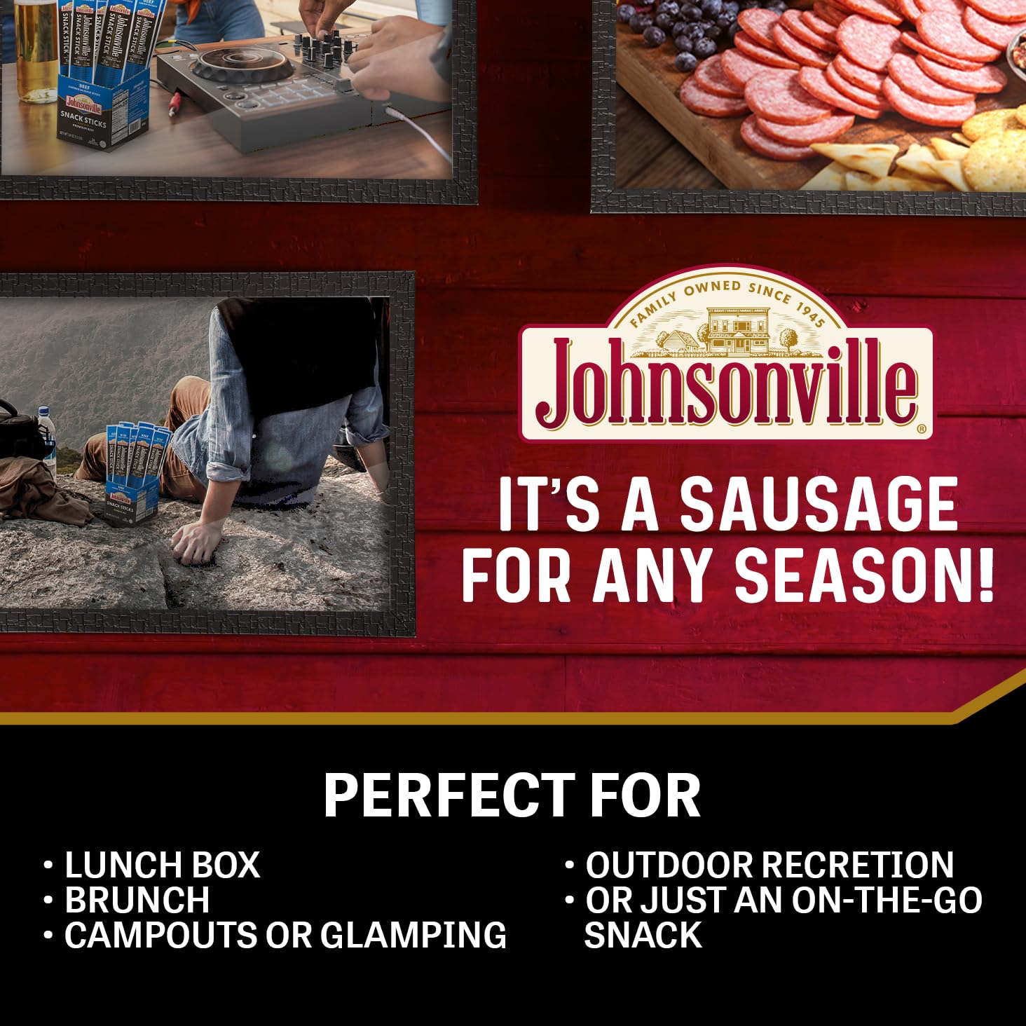 Johnsonville Summer Sausage Snacks - Gluten Free, Dairy Free Protein Sticks, Sweet Teriyaki Flavor (24-Pack) - Perfect for Hiking & Road Trips
