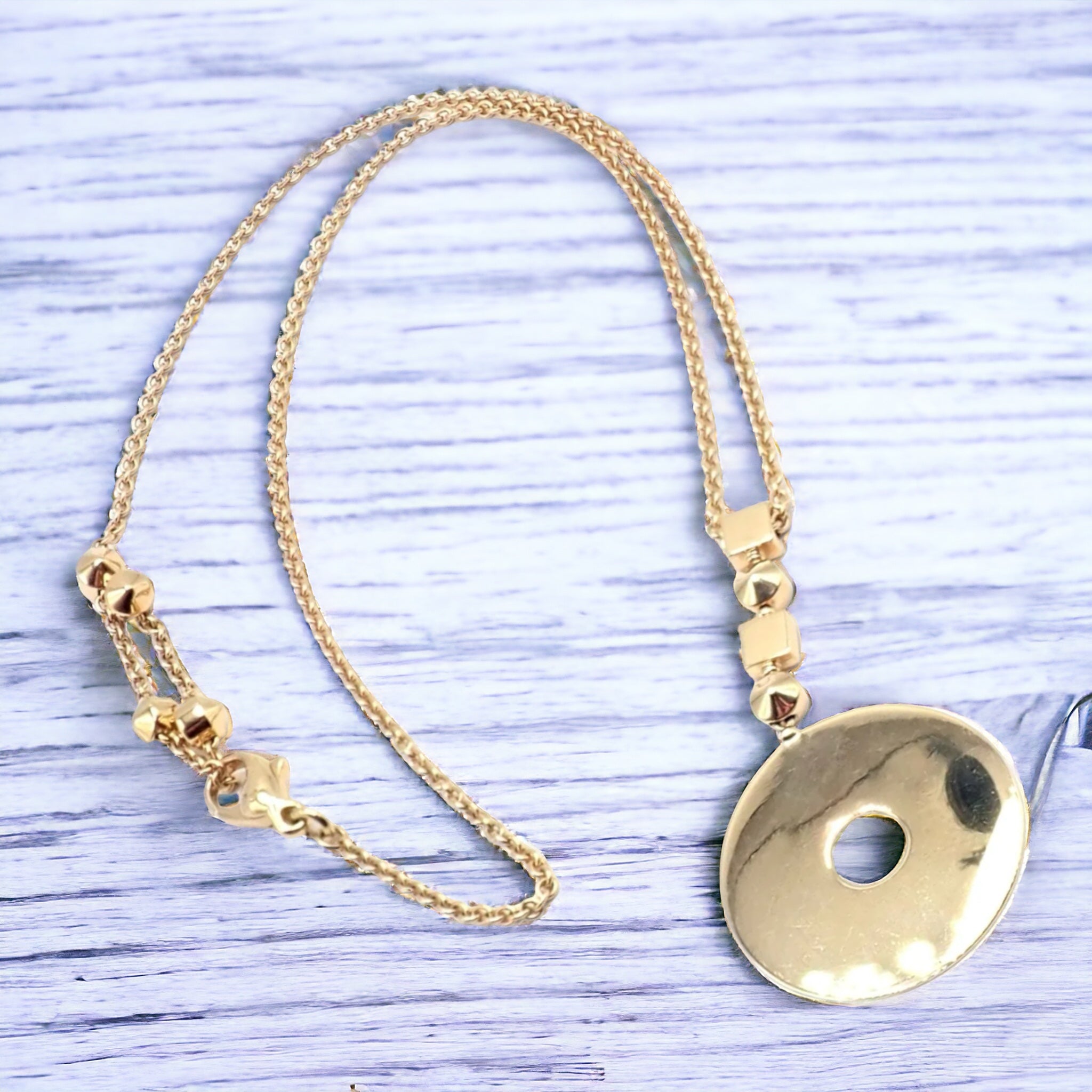 Authentic Bulgari Bvlgari Lucea 18K Yellow Gold Round Pendant Necklace for Women - Luxury Jewelry Gift for Anniversary, Birthday & Special Occasions