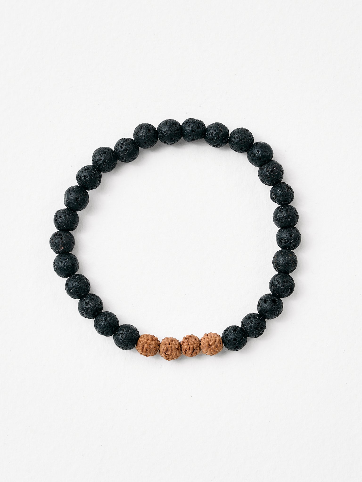 Black Lava Mala Bead Bracelet for Meditation, Yoga & Spiritual Healing - 108 Prayer Beads for Mindfulness & Stress Relief