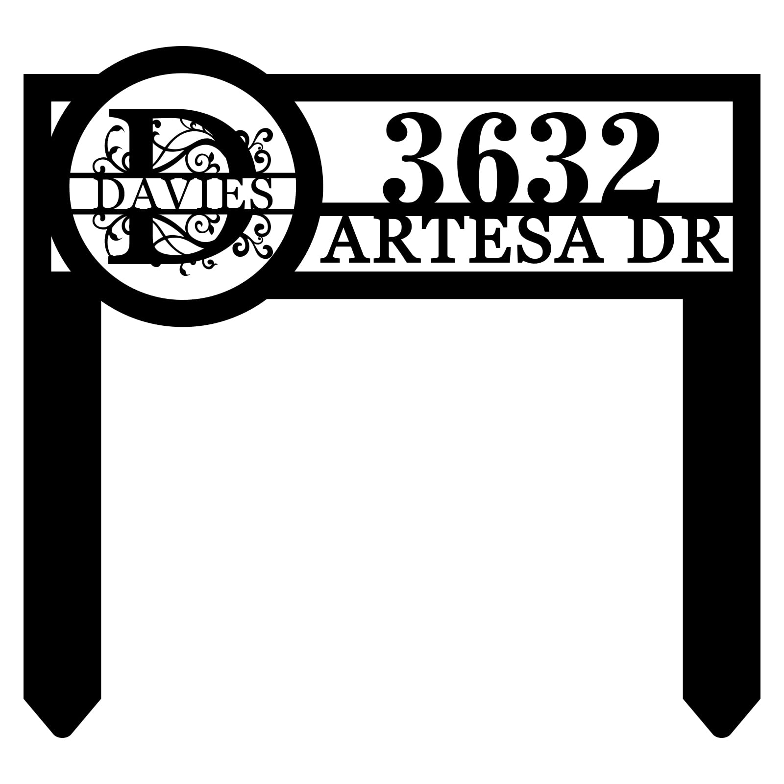 Custom Personalized House Numbers with Stakes - Outdoor Address Yard Signs for Home, Garden & Mailbox - Durable Weatherproof Address Plaques for House, Apartment & Business - Perfect for Front Yard, Driveway & Entryway Decor