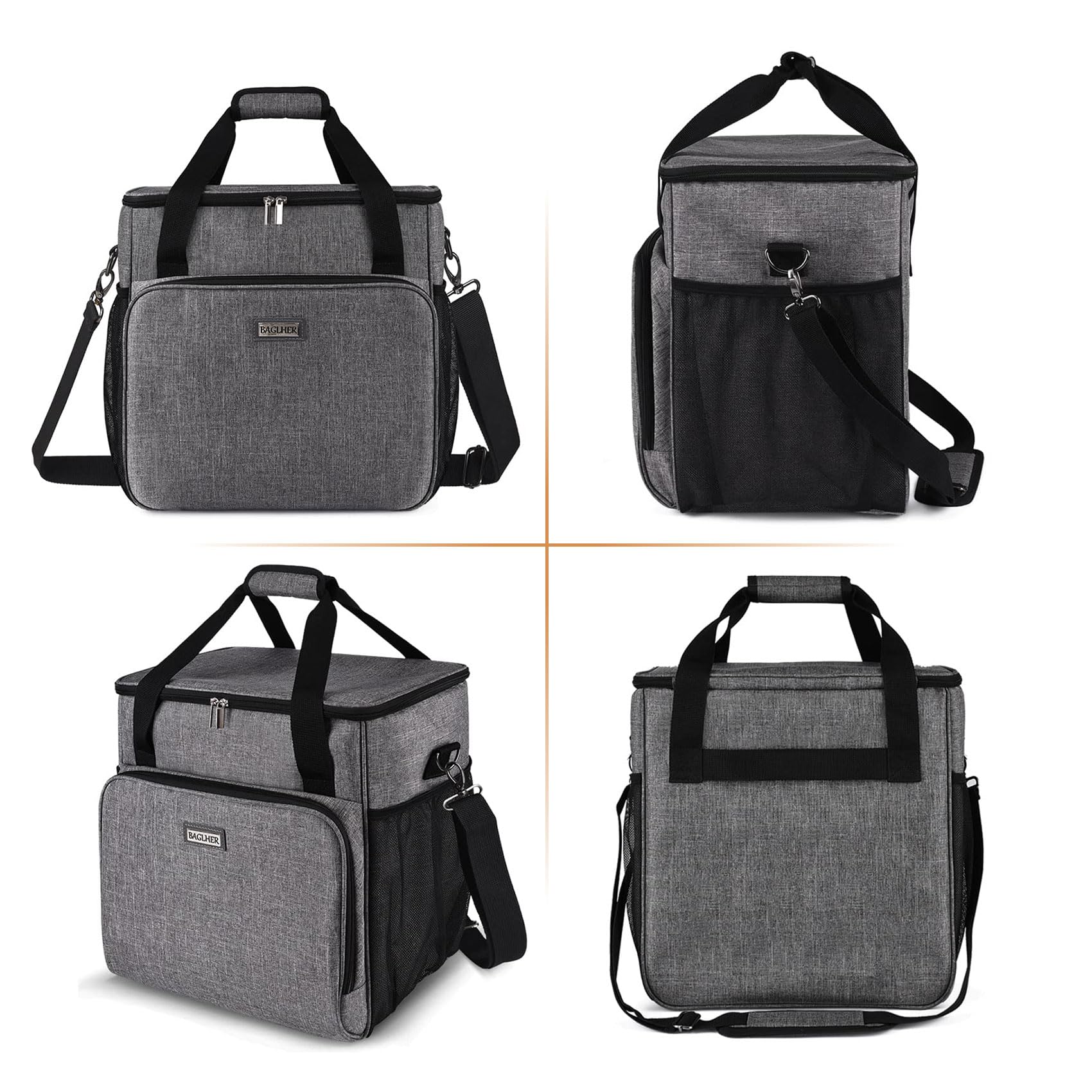 Premium Travel Coffee Maker Bag - Compatible with Keurig K-Classic, K-Elite & K-Compact | Portable Keurig Accessories Case with Adjustable Shoulder Strap | Perfect for Camping, Office & Business Trips (Grey)