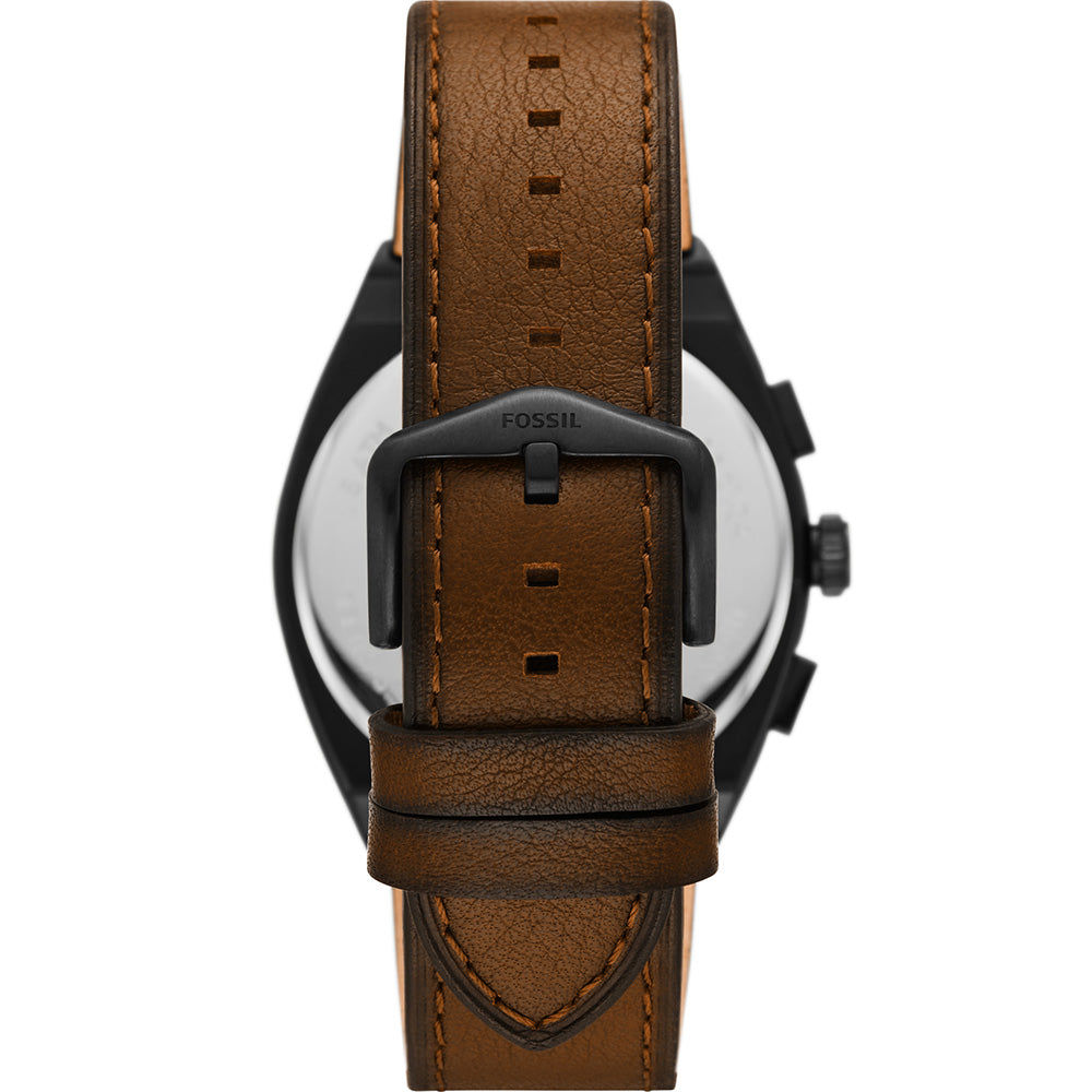 Fossil FS5798 Everett Chronograph Men's Watch - Stylish Analog Quartz Watch with Leather Strap for Casual & Business Wear