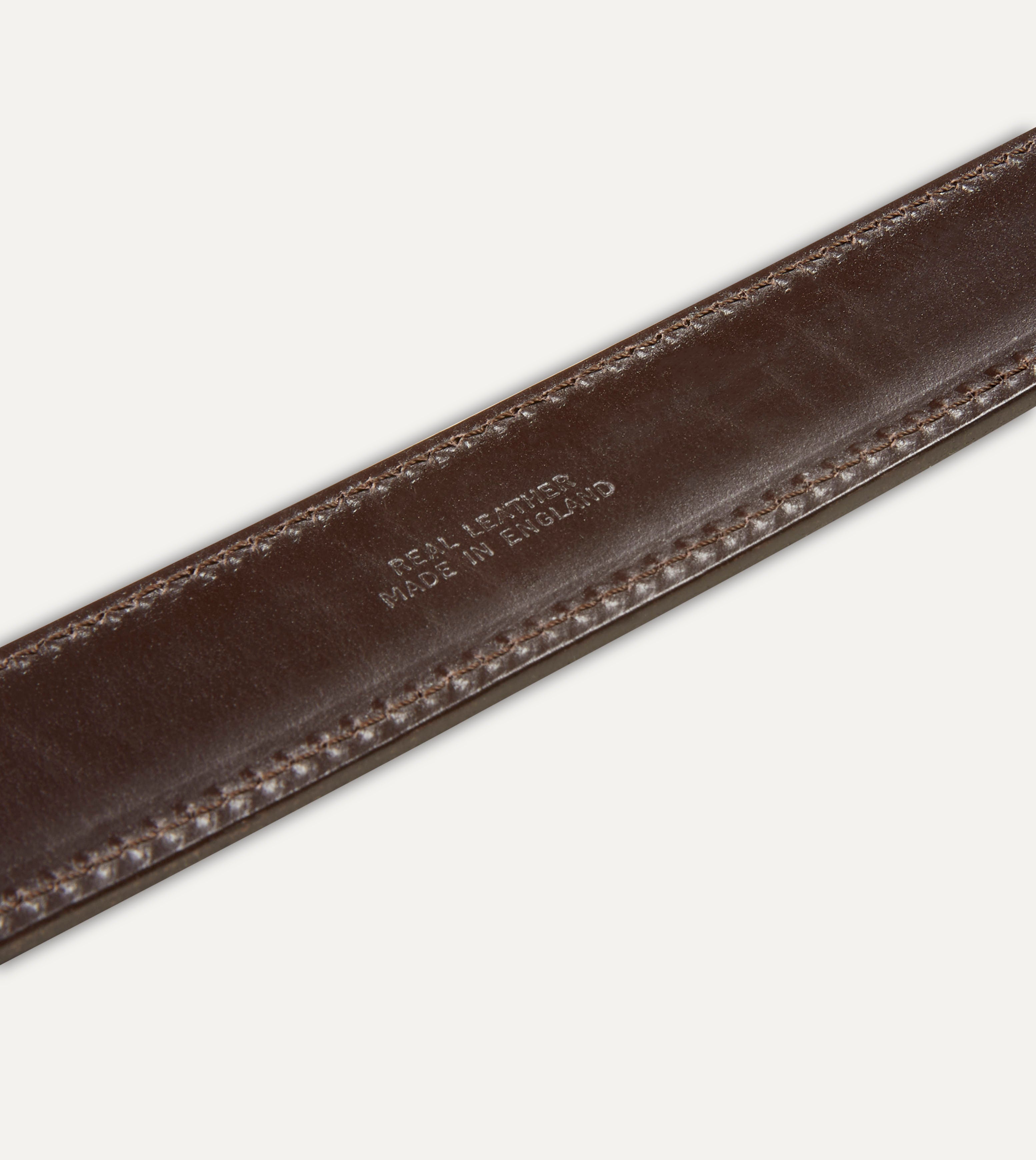 Premium Dark Brown Bridle Leather Belt - Full Grain Leather, Brass Buckle - Perfect for Business, Casual & Formal Wear