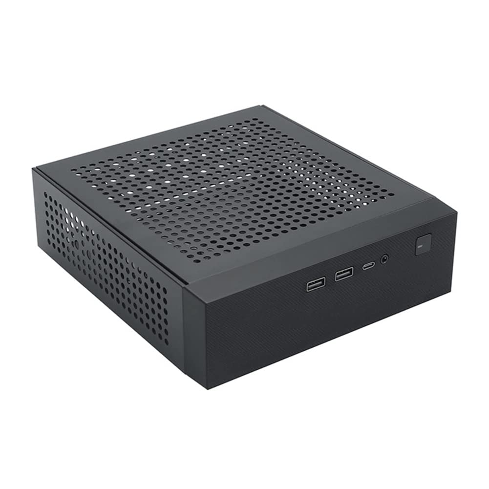 Mini ITX Computer Case with DC Power Supply - Compact Industrial Control Chassis for Home & Office Desktop PCs | Perfect for Small Space Setups & DIY Builds
